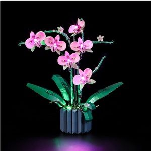 Lego Orchid Botanical Collection with Cooldac lighting kit